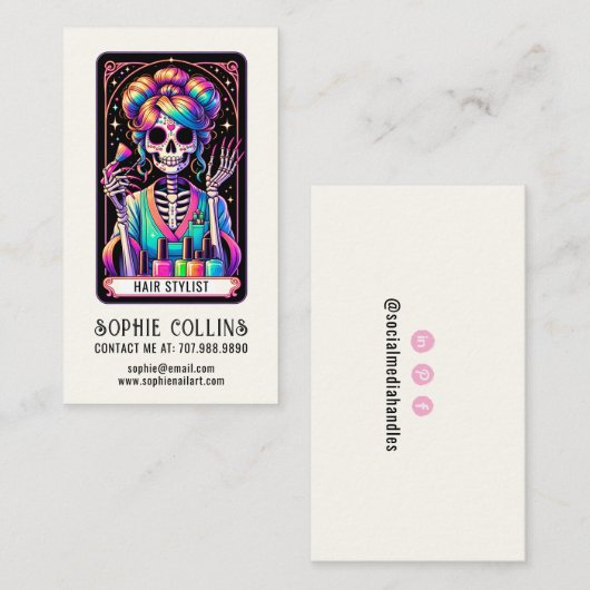 タロットテーマ美容師アート名刺 名刺 (正面/裏面)