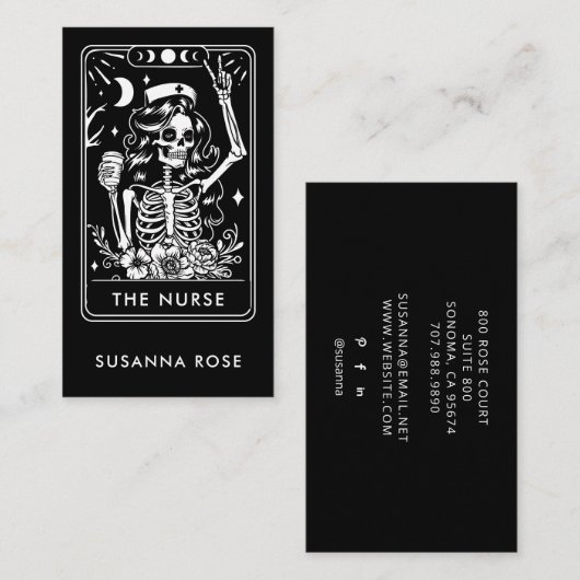 タロットナースブラック 名刺 (正面/裏面)