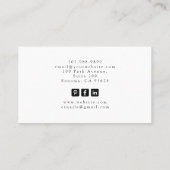 タロットネイリスト白黒名刺 名刺 (裏面)