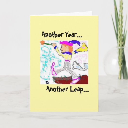 タロットフール誕生日カードイエロー カード (正面)