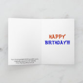 タロットフール誕生日カードイエロー カード (内部)