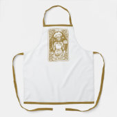 タロットベイカーパティシシェフ金ゴールド エプロン (正面)