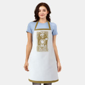 タロットベイカーパティシシェフ金ゴールド エプロン (着用した状態)