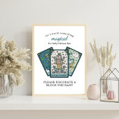 タロットベビーシャワーベビー標識用フレームブロック ポスター