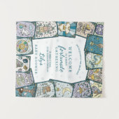 タロットベビーシャワー歓迎つる標識 タペストリー (正面(横))