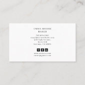 タロットベーカー菓子シェフデザートケーター 名刺 (裏面)