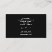 タロットベーカー・ブラック・ビジネス・カード 名刺 (裏面)