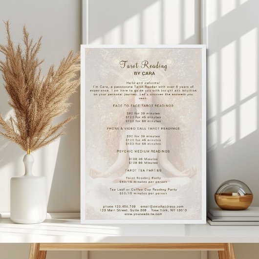 タロットミスティックウーマンアイムーン金ゴールド価格表 ポスター