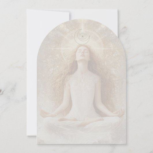 タロットミスティックウーマンアイムーン金ゴールド価格表 招待状 (裏面)