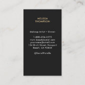 タロットムーン女神バラスモダンクエレガント金ゴールド 名刺 (裏面)