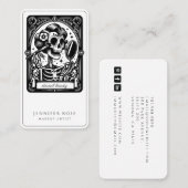 タロットメイクアップアーティストスケルトン名刺 名刺 (正面/裏面)
