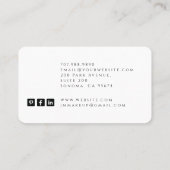 タロットメイクアップアーティストスケルトン名刺 名刺 (裏面)