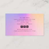 タロットメイクアップアーティストホログラフィー 名刺 (裏面)