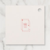 タロットモダンホリデーパーティーのクリスマス フェイバータグ (裏面)