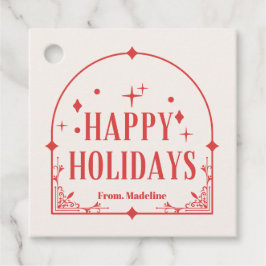 タロットモダンホリデーパーティーのクリスマス フェイバータグ