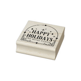 タロットモダンホリデーパーティーのクリスマス ラバースタンプ