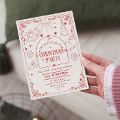 タロットモダンホリデーパーティーのクリスマス 招待状