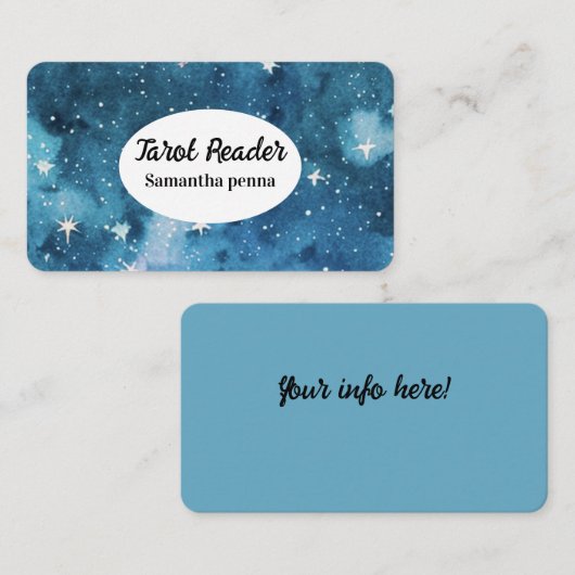タロットヨガスターマッサージ深い宇宙名刺 名刺 (正面/裏面)