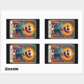 タロットリーダステッカー 長方形シール (シート)