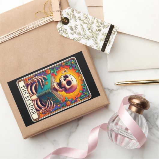 タロットリーダステッカー 長方形シール (ギフト)