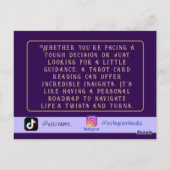 タロットリーダビジネス葉書 ポストカード (裏面)