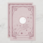 タロット予測とアドバイスカードピンク アドバイスカード (正面/裏面)