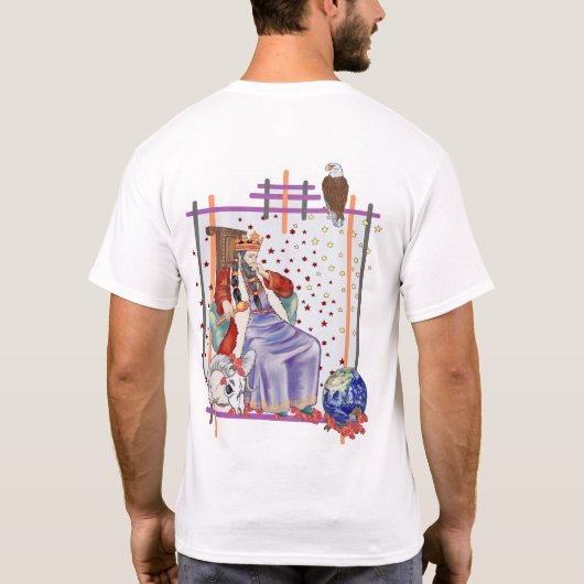 タロット皇帝と女帝 Tシャツ (裏面)
