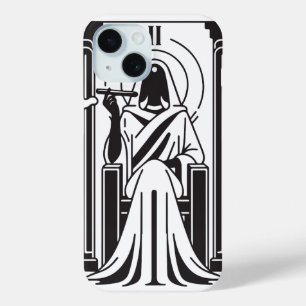 タロット秘教最高女祭司マリファナ・喫煙オカルト iPhone 15ケース