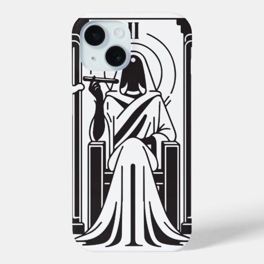 タロット秘教最高女祭司マリファナ・喫煙オカルト Case-Mate iPhoneケース (裏面)
