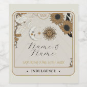 タロット結婚のボトルラベルSun Moon ワインラベル (シングルラベル)