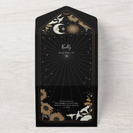 タロット結婚ズ&RSVP Sun Moon Aligned招待状 オールインワン招待状