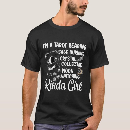 タロット読の月相クリスタルセージ燃焼Mys Tシャツ (正面)