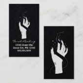タロット読の白と黒の手と蛇 名刺 (正面/裏面)