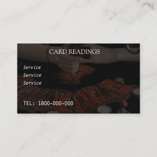 タロット読の編集可能カード 名刺 (正面)