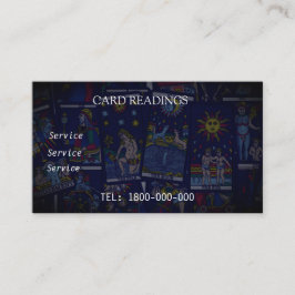 タロット読の編集可能カード 名刺