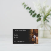 タロット読の編集可能カード 名刺 (スタンド正面)