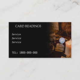 タロット読の編集可能カード 名刺