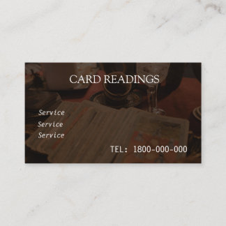 タロット読の編集可能カード 名刺
