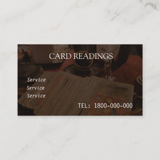 タロット読の編集可能カード 名刺 (正面)