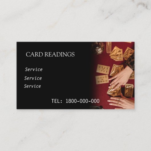タロット読の編集可能カード 名刺 (正面)