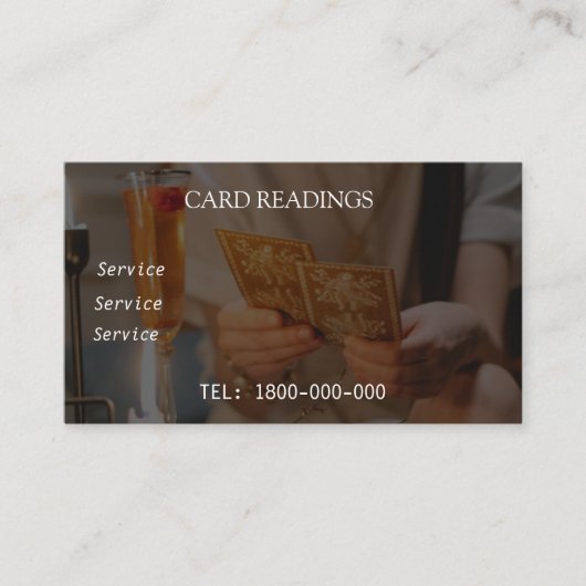 タロット読の編集可能カード 名刺 (正面)