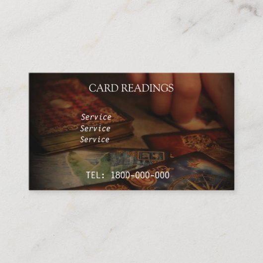 タロット読の編集可能カード 名刺 (正面)