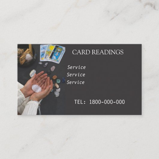 タロット読の編集可能カード 名刺 (正面)