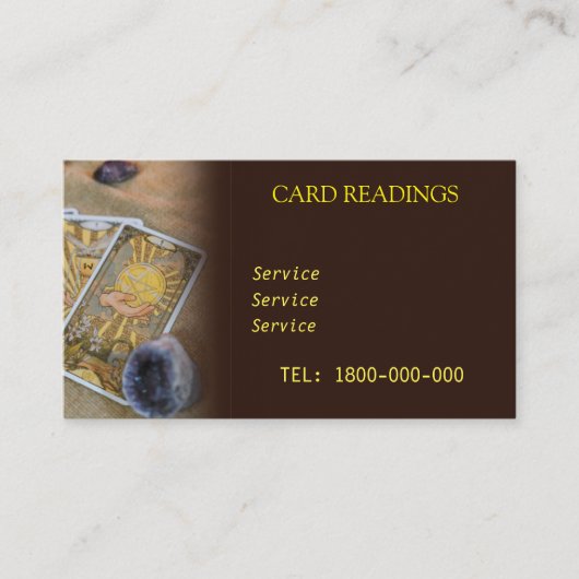 タロット読の編集可能カード 名刺 (正面)