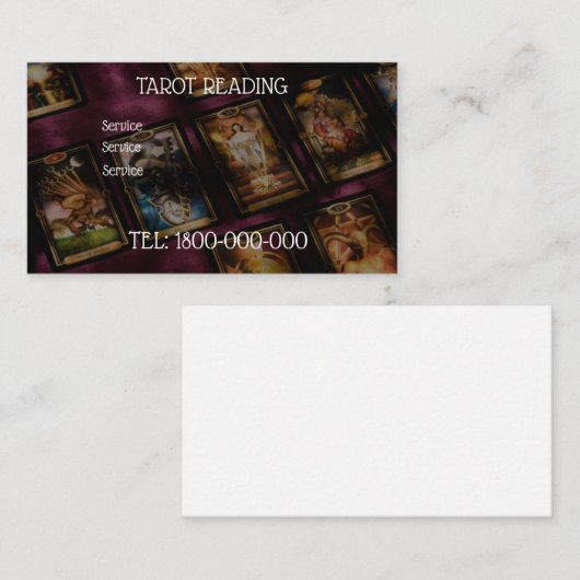 タロット読の編集可能カード 名刺 (正面/裏面)