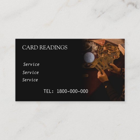 タロット読の編集可能カード 名刺 (正面)