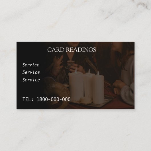 タロット読の編集可能カード 名刺 (正面)