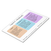 タロット読の11インチx 8.5インチメモ帳 ノートパッド (アングル)