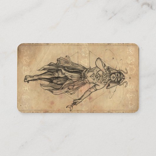 タロット読み取りヒーラー難解で巧妙な名刺 名刺 (裏面)