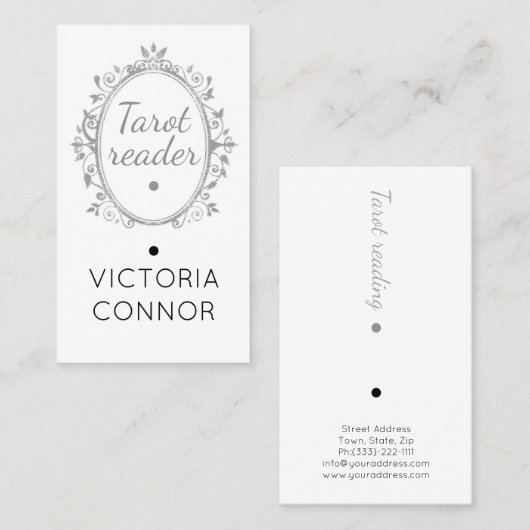 タロット読み取り心理中エネルギーヒーリング 名刺 (正面/裏面)
